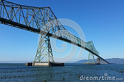 Astoria-Megler Bridge in Portland, Oregon Stock Photo